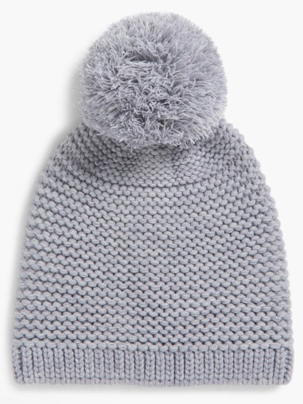 UGG Beanie Light Gray One Size Knit Pom Pom Hat NWT